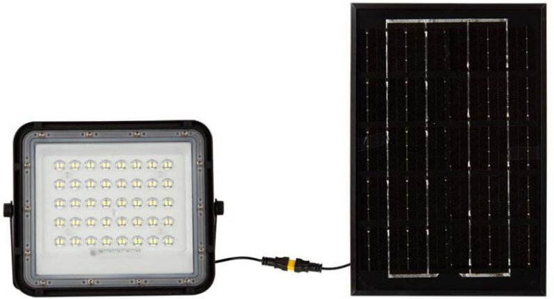 Vtac - v-tac VT-40W 7821 LED-Flutlichtstrahler, Solarmodul 6 w Kaltweiß Schwarz