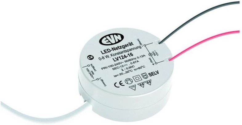 EVN Lichttechnik LED-Netzgerät 12V rund LV124-16