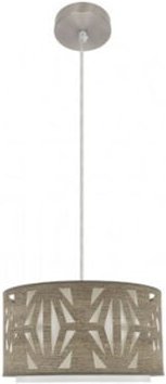 Senko - fabrilamp Grauer Pendelleuchtenschirm Katerina 1luz xe27