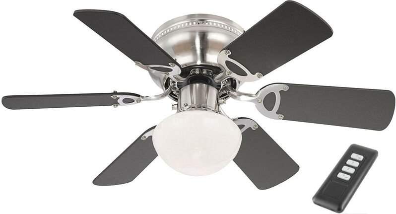 Deckenventilator Ugo mit Beleuchtung 76 cm von Globo für kleine Räume