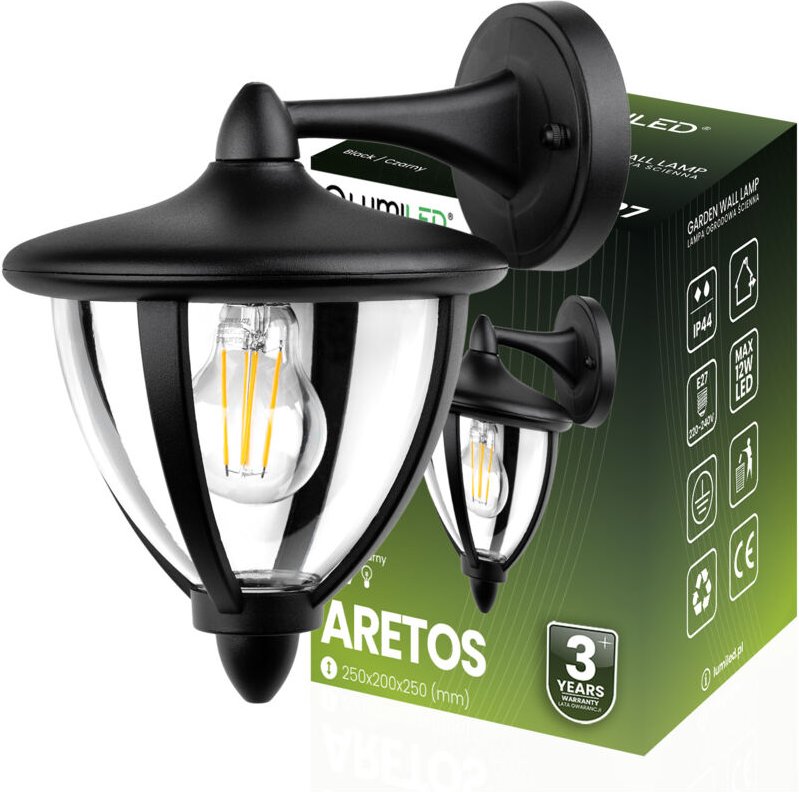 Gartenleuchte E27 LED-Wandleuchte ARETOS LUMILED Fassadenlaterne