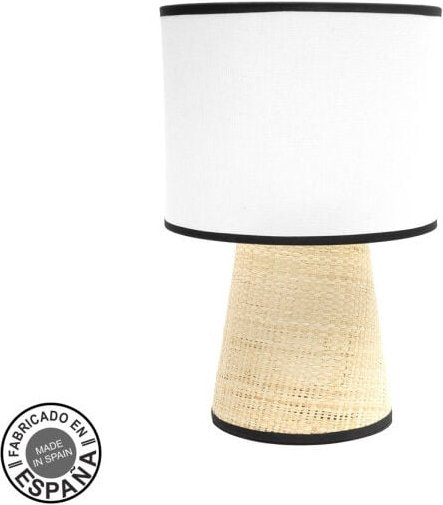 Fabrilamp - Lampe de Tischlampe Kambodscha 1xe27 Weiß/Natur 25d