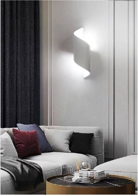 Thumbnail - Trade Shop - anwendung von parete led attacco G9 doppia luce lampada design modern spirale E53 - Weiß