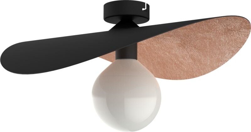 Lumicom - piuma plafoniera nero foglia