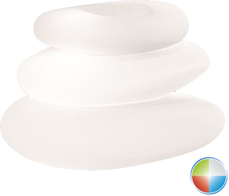 Vase Lampe Einrichtungszubehör in Harz 75X62X47 h Mod. Eden Pot Bright multicolor led mit Kabel