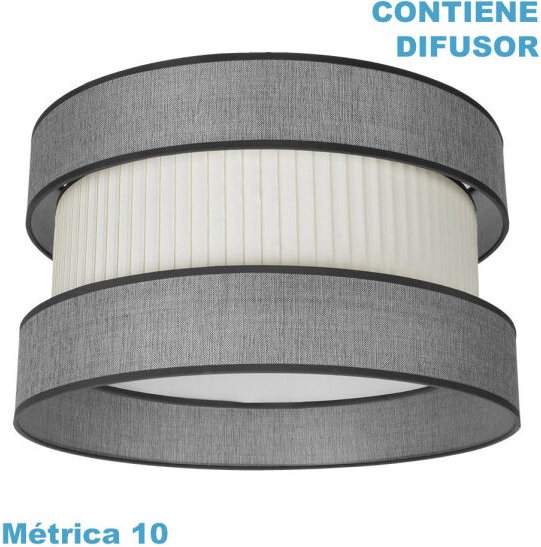 Pendelleuchte Schirm home m10 grau-beige 60dx60dx25h inklusive Diffusor