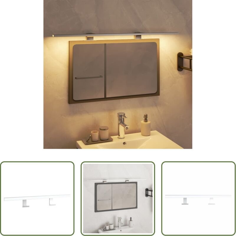 vidaXL LED-Spiegelleuchte 13 W Warmweiß 80 cm 3000 K