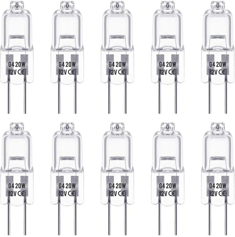 Lntyq G4-Halogenlampen, 20 W, 12 V, 2-poliger Sockel, Ersatz für Landschafts-Unterschrank-Puck-Licht, Schienenbeleuchtun...