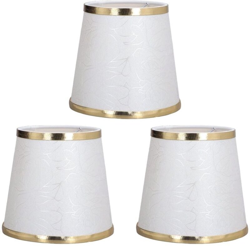 3-teiliges kleines Lampenschirm-Set mit Klemmbefestigung, zylindrischer Lampenschirm für E14-Glühbirnen, geeignet für Ti...