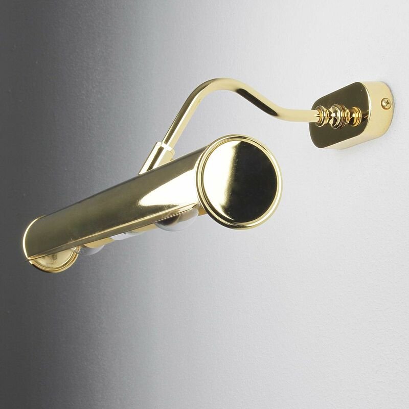 Bilderleuchte Echt-Messing Vergoldet 24K verstellbar