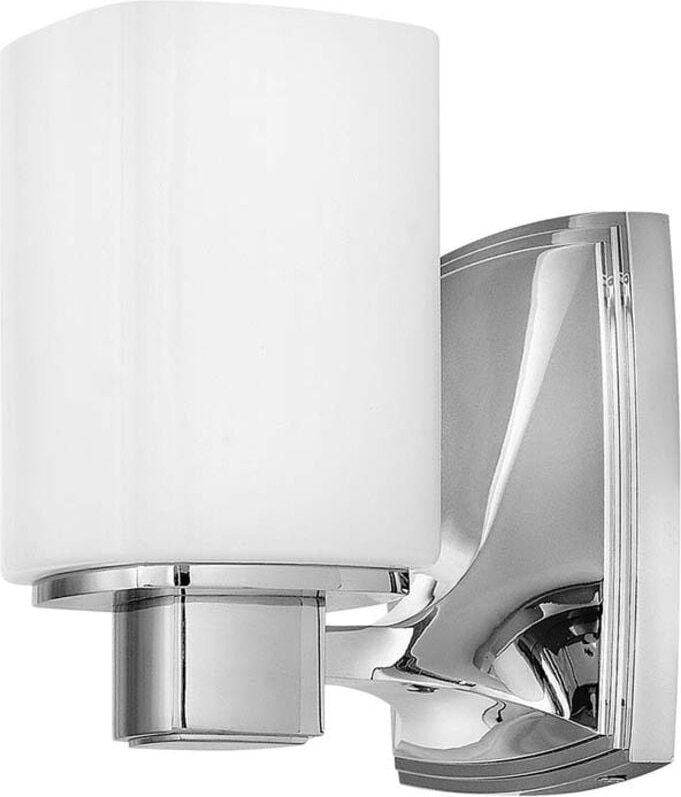 Wandleuchte Lampe Badezimmerleuchte Opalglas Flurleuchte chrom poliert led