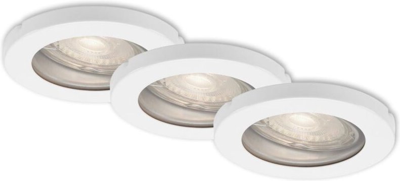 Di-Ka led Einbauleuchte Kowali 3er Set weiß ø 8,5 cm 4,7W, warmweiß Einbauleuchte