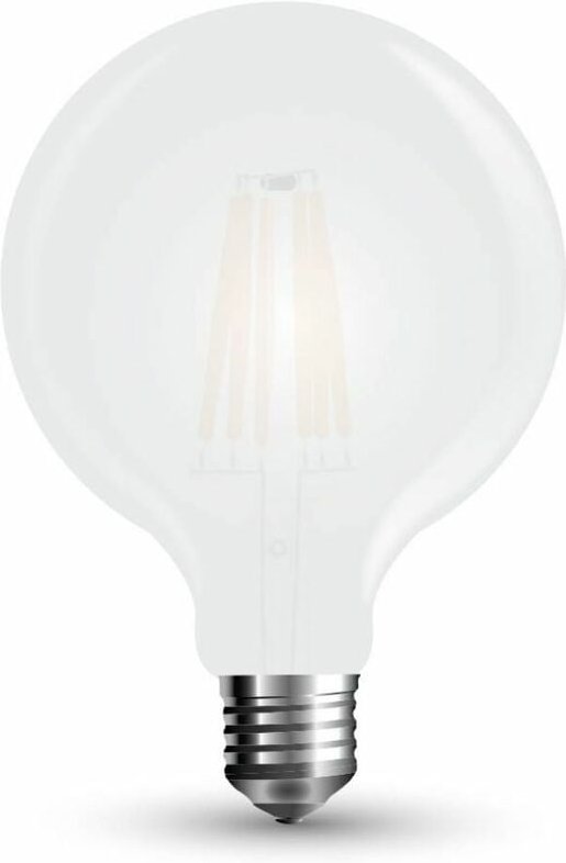 V-TAC LED-Glühbirne E27 7W 120LM/W G95 Filament Satin Kaltweiß