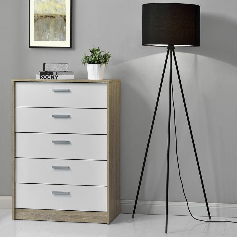 Stehleuchte Drehfuß 1x E27 ø 29,5 x 150 cm Schwarz Lux.pro