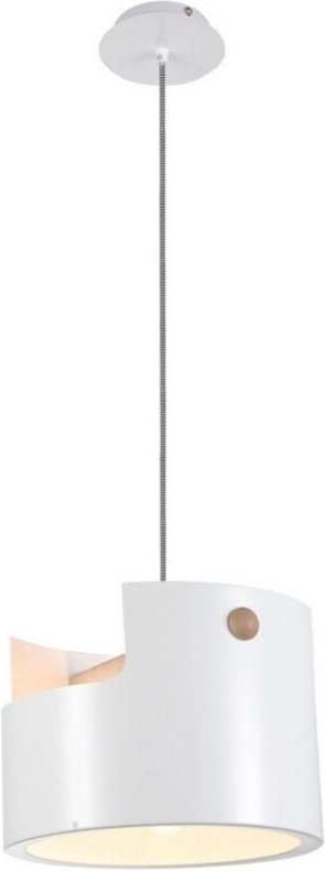 Inspired Mantra - Cube - Deckenanhänger groß 1x40W, Weißmetall, Holz