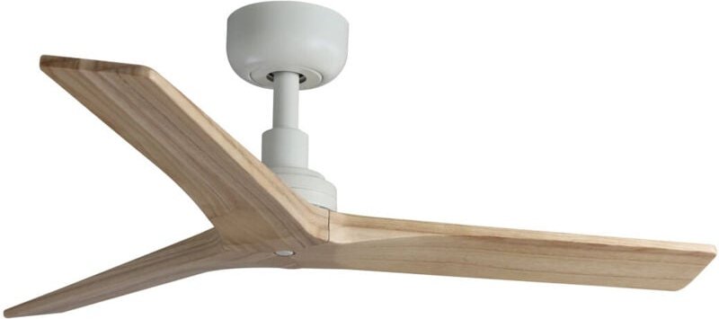 Faro Klim Kleiner 3-Flügel-Deckenventilator Mattweiß, Eichenholz E27 Wiz Smart System