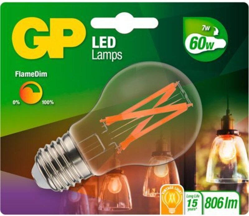 Gp Batteries - gp Beleuchtung led FlameDim E27 7W (60W) 806 lm gp 085430 Marke gp batterien