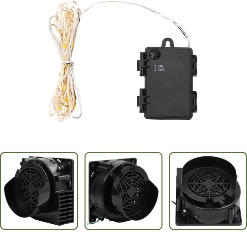 Weihnachtsdekoration - LED-Lichterkette mit 90 LEDs und Gebläse 900 cm