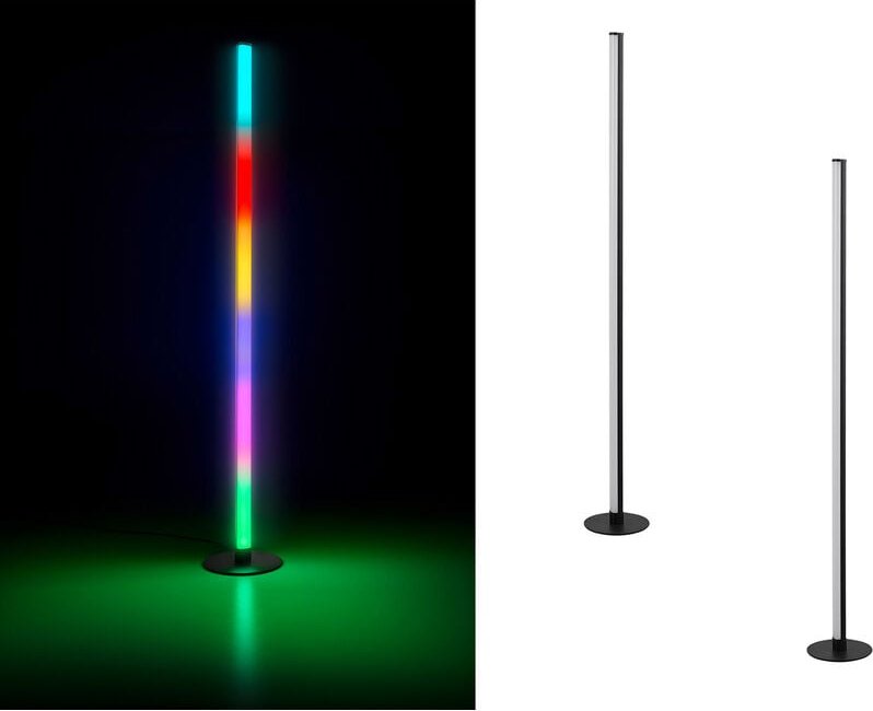 2er Set led Stehleuchten mit Fernbedienung, rgb & Sound Control - h 115cm