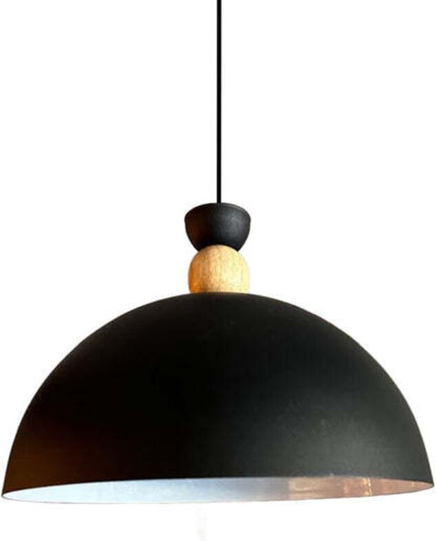 Yimpi Industrielle Pendelleuchte aus Handbemaltem Schwarze Metall – Vintage-Kronleuchter E27 Ø30 cm für Wohnzimmer, Schl...