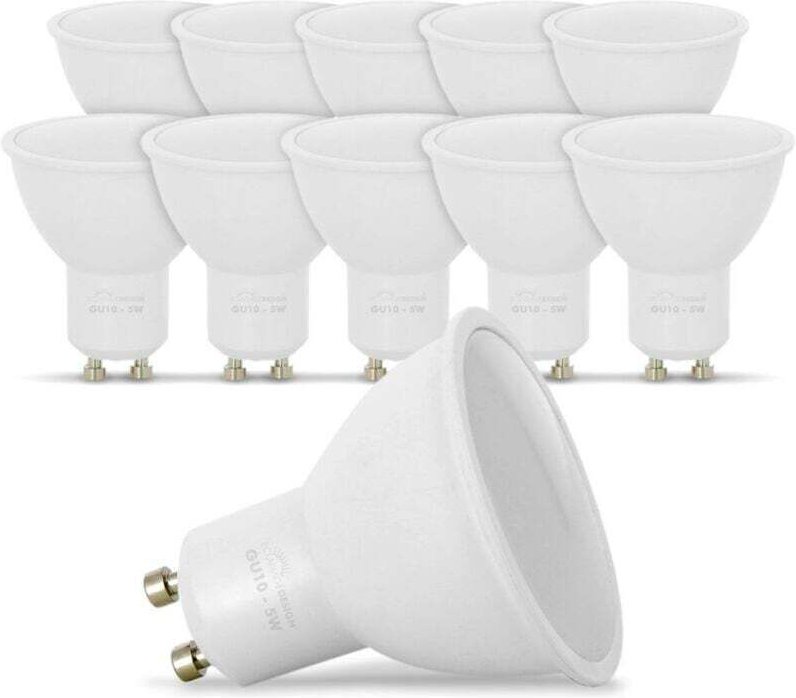 Lot von 10 Ampullen LED GU10 5W äq. Blanc Chaud, 3000K, einfach zu installieren und zu nutzen