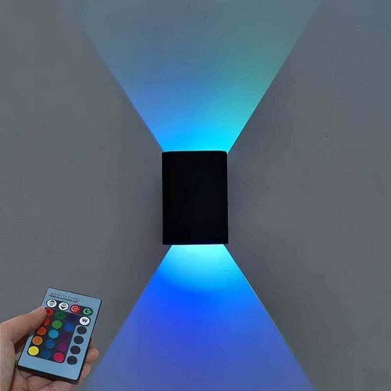 LED-Wandleuchte mit 5 w, die in den Innenraum strömt – Lumière d'ambiance avec variateur rvb – Lumière moderne vers le b...