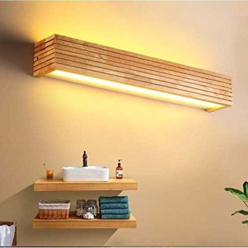 Applique Murale LED Appliques Luminaire Innen Holz Lampe von Mur Lumière Chaude Lampe für Chambre Salon Bureau Couloir( ...