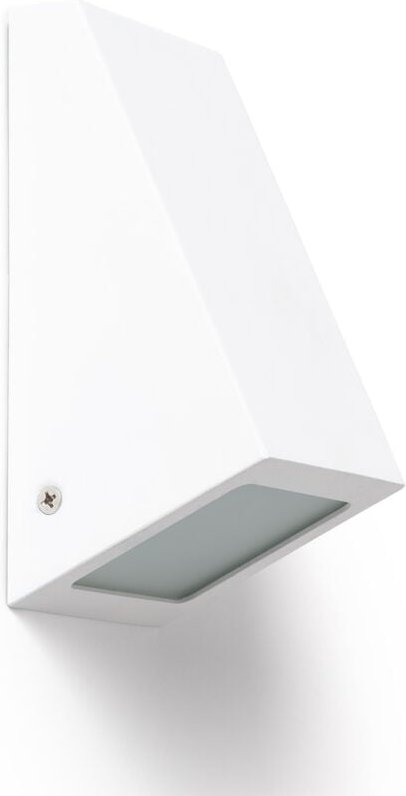 LED-Wandleuchte Aussen Metall und Glas Ruzafa Weiß