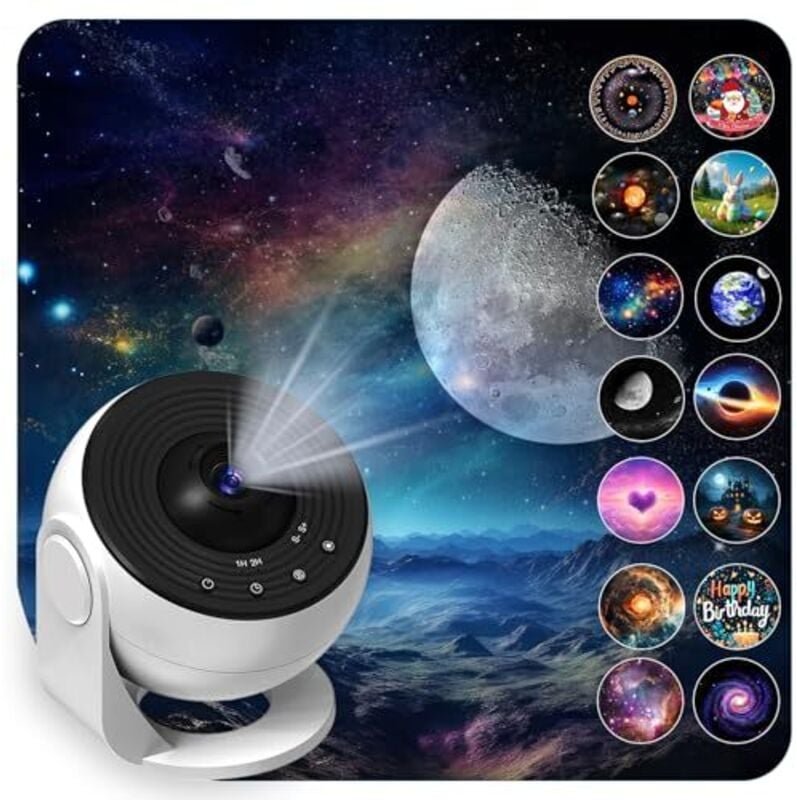 Upgrade Sternenhimmel Projektor, Home Planetarium Projektor Lampe Sternenhimmel für Schlafzimmer Kinder Erwachsene mit 1...