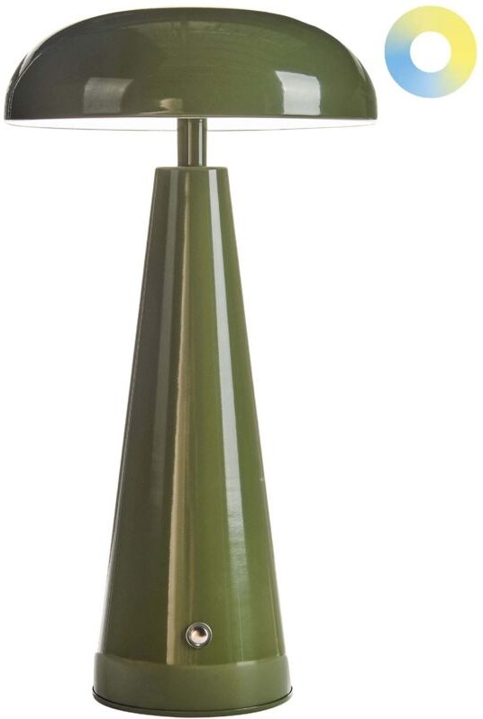 Kabellose LED Tischlampe BOCONO mit Dimmer Metall Grün