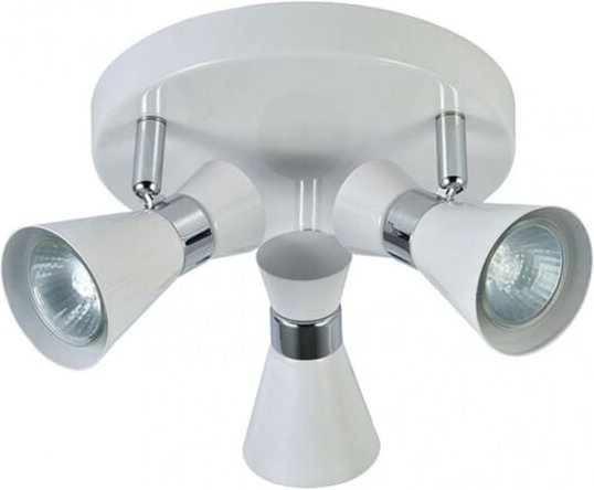 Fabrilamp - maximo Bad-Deckenleuchte weiß-chrom 3 Strahler