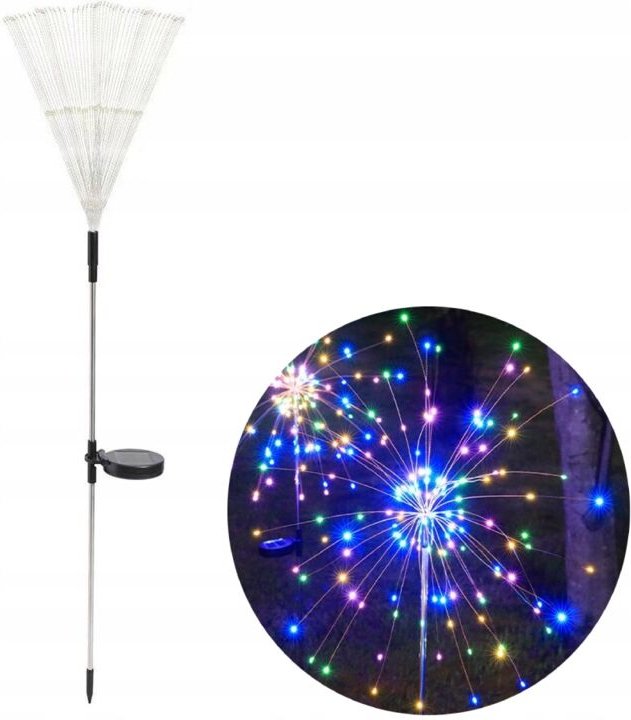 Buntes Solar-Gartenlicht mit Feuerwerk bis zu 200 LEDs für die Weihnachtsfeier