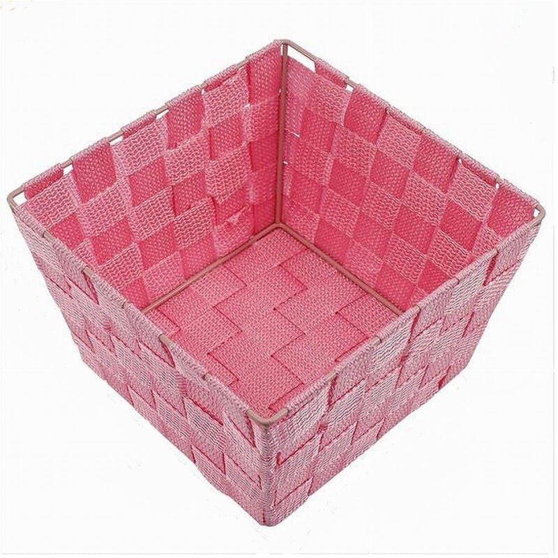 Trade Shop Traesio - Trade Shop - portaogetti rosa organizer bagno camera cucina in all 16 x 16 x 8,5CM 79005 -