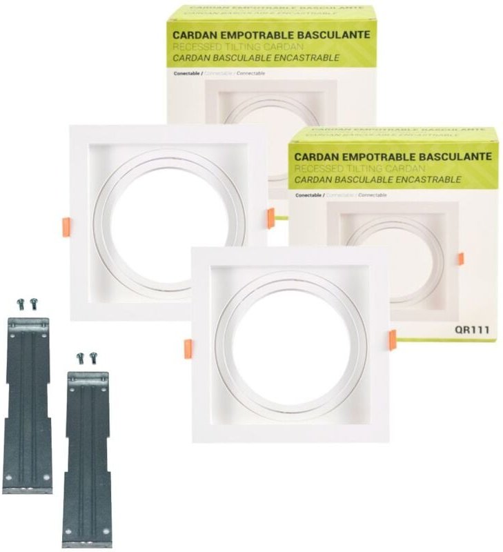 Barcelona Led - 2er Pack – Downlight Einbauring kardanisch für QR111 oder AR111