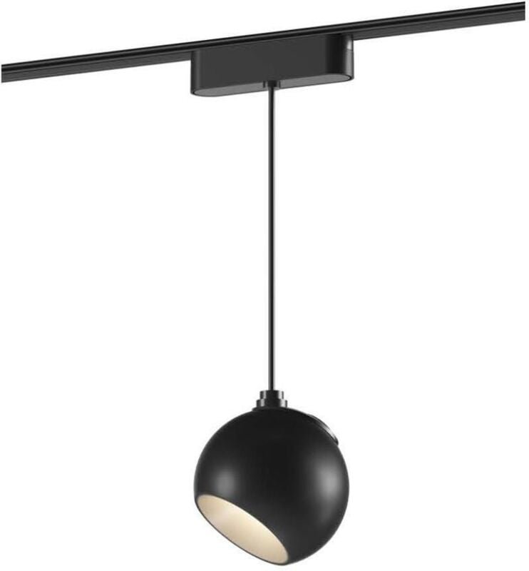 Efectoled - LED-Hängeleuchte Konkave Magnetschiene 25mm SuperSlim 12W 48V Schwarz Ø100 mm 4000K Neutralweiß