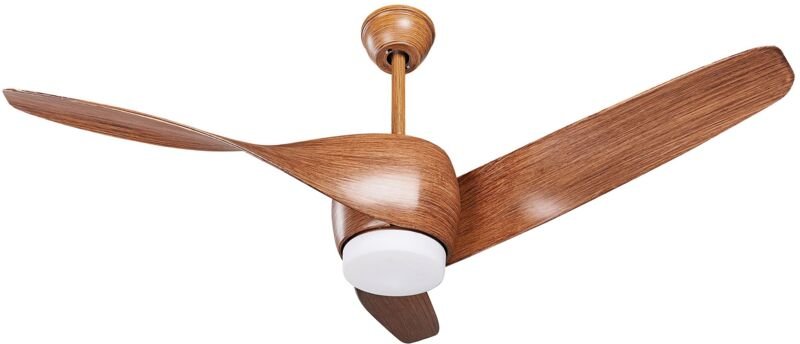 Deckenventilator mit Licht Braun Metall Fernbedienung 3 Flügel 3 Geschwindigkeitsstufen 3 Farbtemperaturmodi Timer Wohnz...