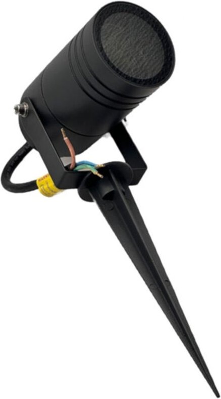 Trade Shop - PORTAFARETTO GIARDINO CON PORTALAMPADA LAMPADINE GU10 PICCHETTO ALLUMINIO IP65 837WA-B80-G -