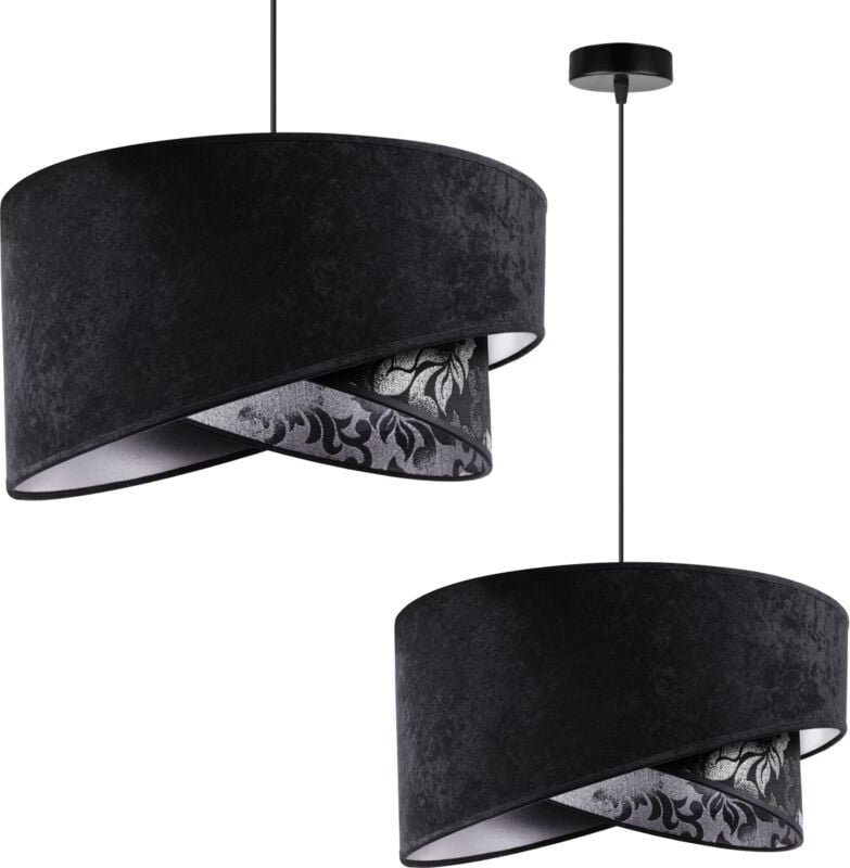 Deckenleuchte Hängender Kronleuchter Lampenschirm Schwarz