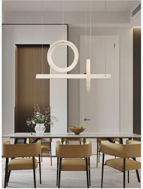 Trade Shop - LED-Kronleuchter 80W Pendelleuchte Kaltes Licht Natürlicher warmer Kristalleffekt LP-23B -