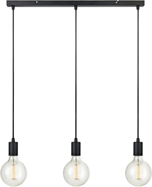 Sky - 3 Lichtleiste Deckenpendelleuchte Schwarz, E27 - Markslojd