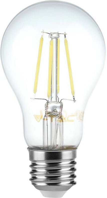 6W E27 LED-Glühbirne, A60, natürliches weißes Filament - V-tac