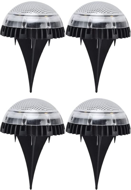 Bodenleuchten, 4er-Pack Solar-Gartenleuchten, 8 LED-Bodenleuchten für den Außenbereich, geeignet für Gehwege, Hof, Rasen...