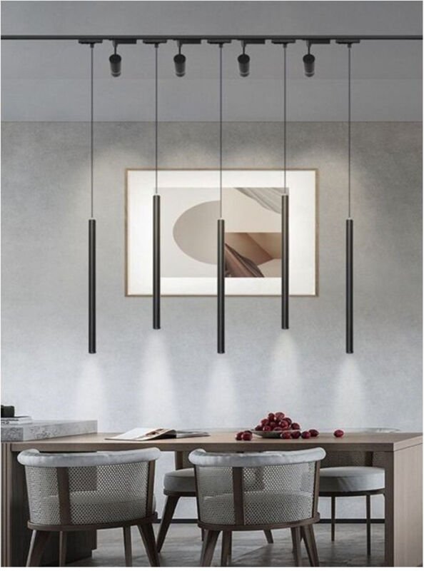 Trade Shop - LAMPADA LED 3W CILINDRO FÜR BINARIO TRACK MONOFASE PROJECT LP-79 - Schwarz