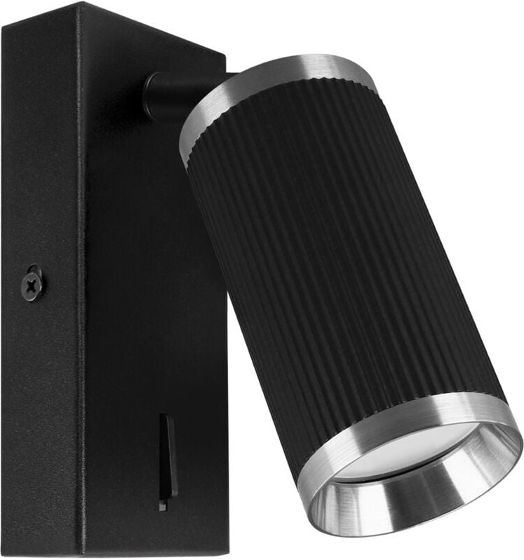 FRIDA WLL GU10 IP20 Wandleuchte schwarz/chrom