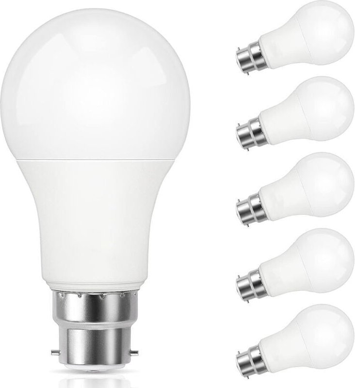 Ymyny - B22 LED-Glühbirne, 9 w Bajonettlampe, entspricht 60 w Halogen, Kaltweiß 5000 k, 800 lm, cri 90, nicht dimmbar,