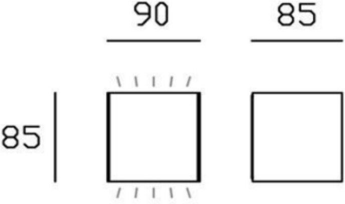 Led wandleuchte mini sovil box 11w 4000k graphit - 99589/16