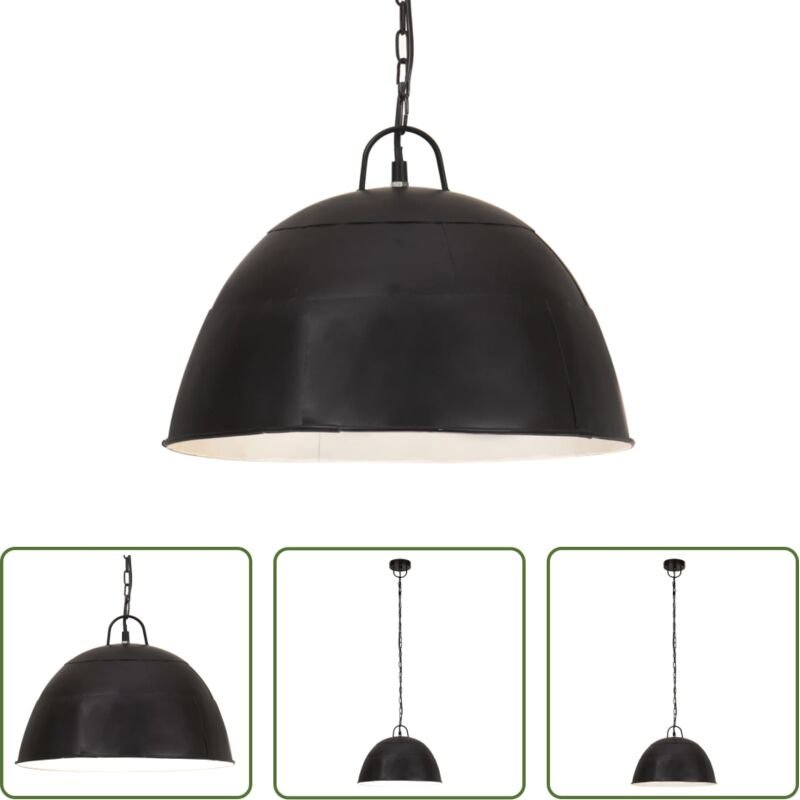 Hängelampe Schwarz - Hängelampe Vintage Industriestil 25 W Schwarz Rund 41 cm E27