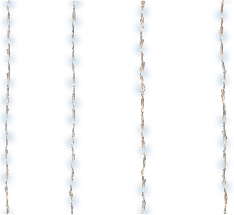 LED-Vorhang für Außenbalkon, kaltweiß, 2 x 1 m, 220 LEDs