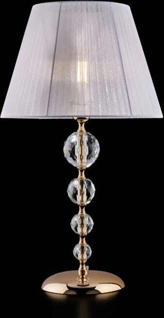 Bonetti Illumina - Ruben - Lampe aus goldenem Eisen und Kristall 1 Licht mit Lampenschirm H.61 - Ø35 - BL267-LM-OR