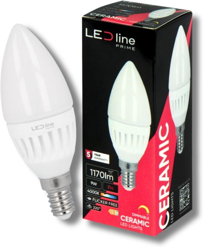 LED-Lampe E14 9W 2700K WARM 1170lm DIMMBAR LED-Linie PRIME